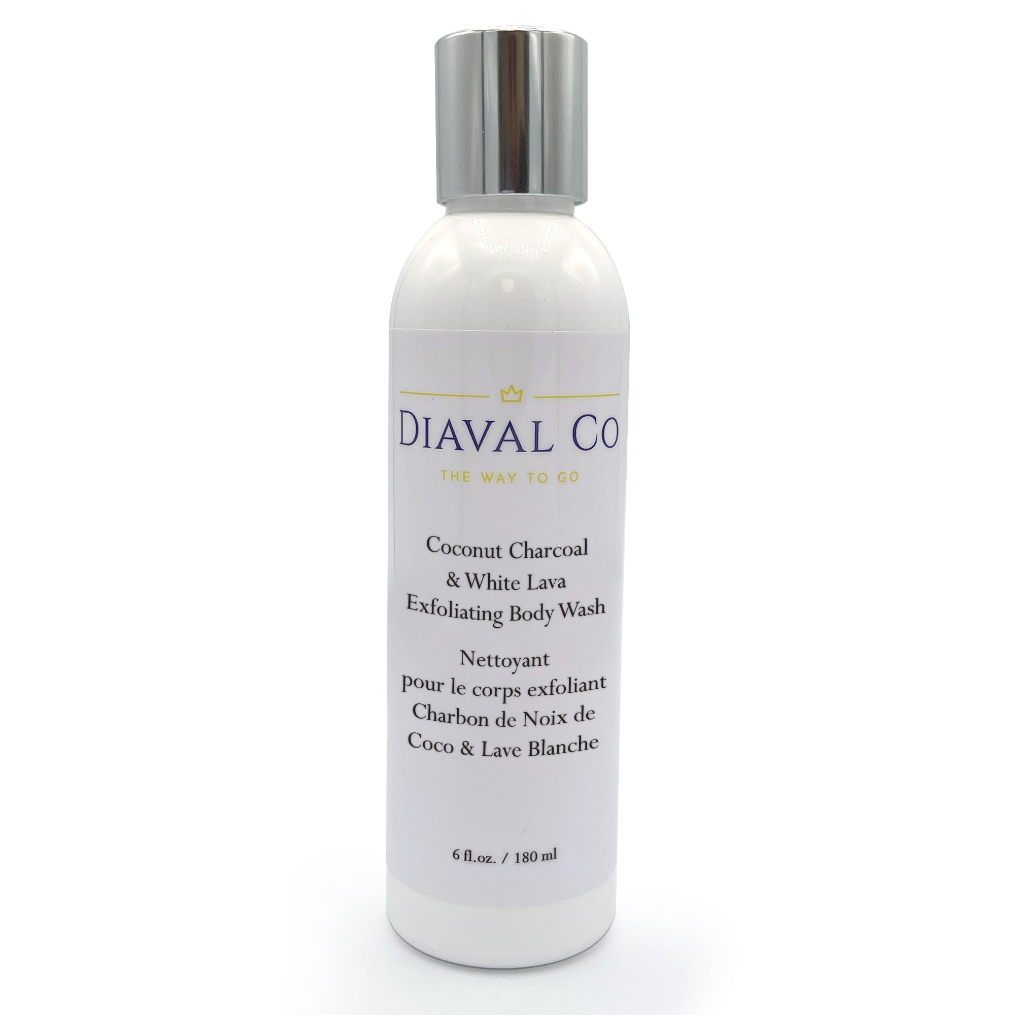 COCONUT CHARCOAL & WHITE LAVA EXFOLIATING BODY WASH